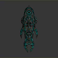 Futuristic Spaceship Design For Deep Space Exploration With Glowing Blue Accents