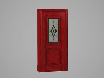 American solid wood gate 3d model
