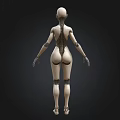Futuristic Female Humanoid Robot With Detailed Mechanical Structure And White Body