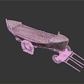 Modern Boat Small Boat Breaking Boat Small Wooden Boat Fishing Boat 3d model