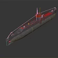 Military Submarine Weapon System With Metal Hull Naval Deck And Warfare Design