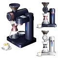 Stylish Modern Kitchen Coffee Maker with Glass Drip Funnel and Cappuccino Cup