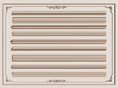 Decorative Gypsum Coving Various Design Styles For Interior Wall Ceiling Decoration 3d model