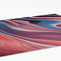 Vibrant Square Carpet With Red Pink Blue Swirl Patterns For Living Room Decor