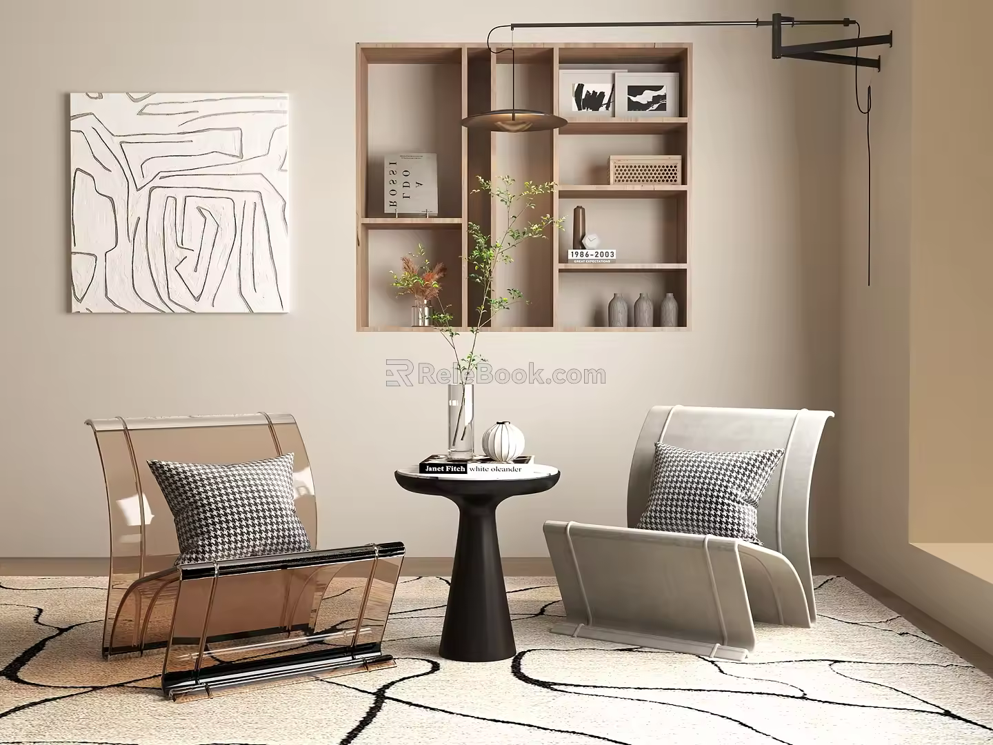 Leisure Table and Chair Combination Leisure Single Chair Combination 3d model