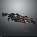 Mechanical Equipment With Complex Black Red Metal Structure And Intricate Design