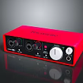 Red Focusrite Scarlett Solo USB Audio Interface for Computer Music Recording