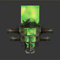 Minecraft Glowing Green Block Creature With Insect Like Legs And Luminous Parts