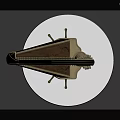 Elegant Golden Harp Musical Instrument With Intricate Carvings And Transparent Stable Base