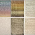 Various Square Rugs Showcasing Gradient Colors Textured Patterns And Stylish Designs 3d model