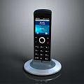 Sleek Cordless Electronic Phone With Digital Display Keypad And Charging Base