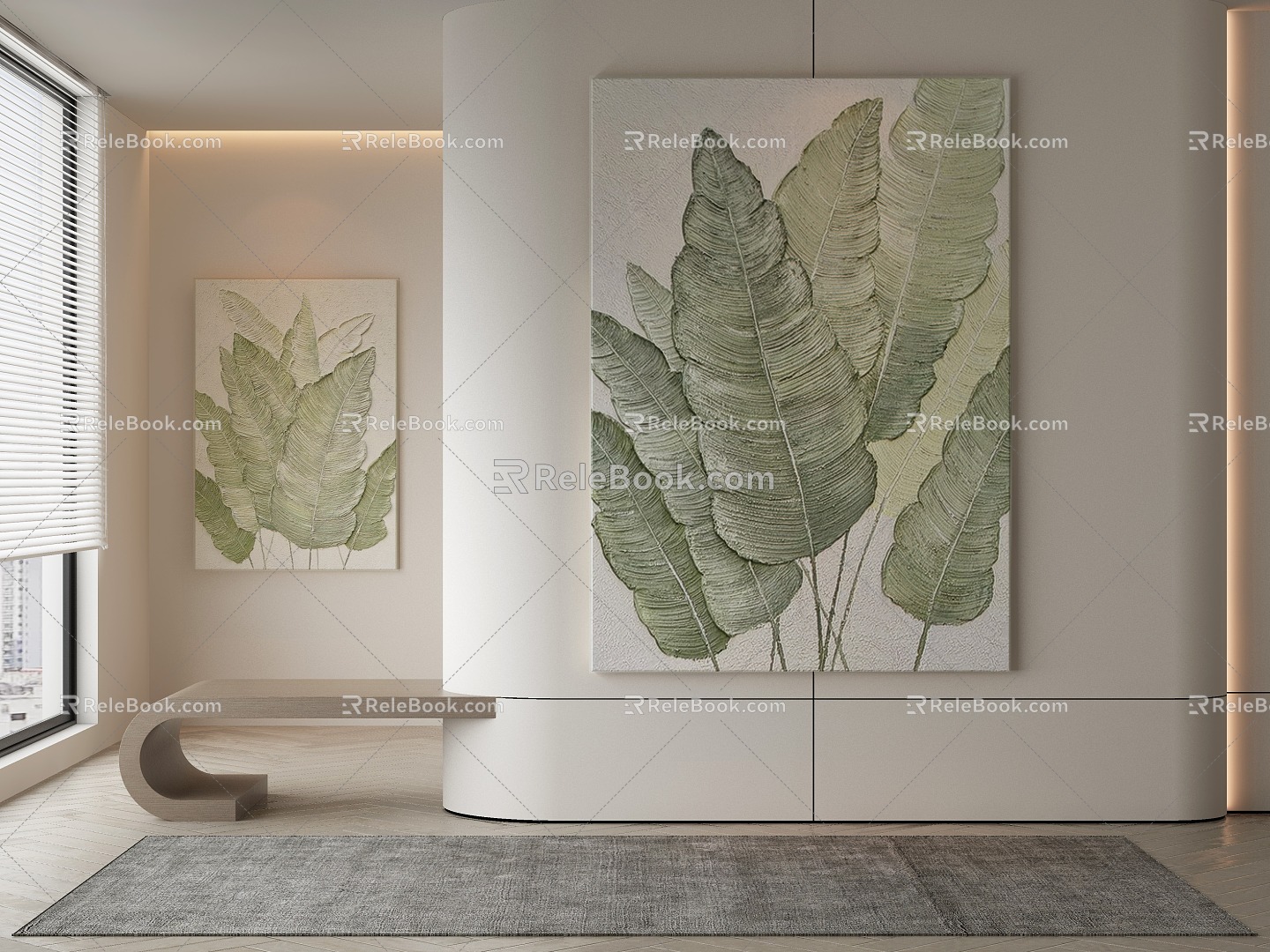 Silent Plant Painting Silent Decorative Painting 3d model