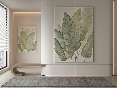 Silent Plant Painting Silent Decorative Painting 3d model