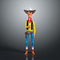 Western Denim Cartoon Denim Denim American Denim Male Characters Male Characters Men Men 3d model