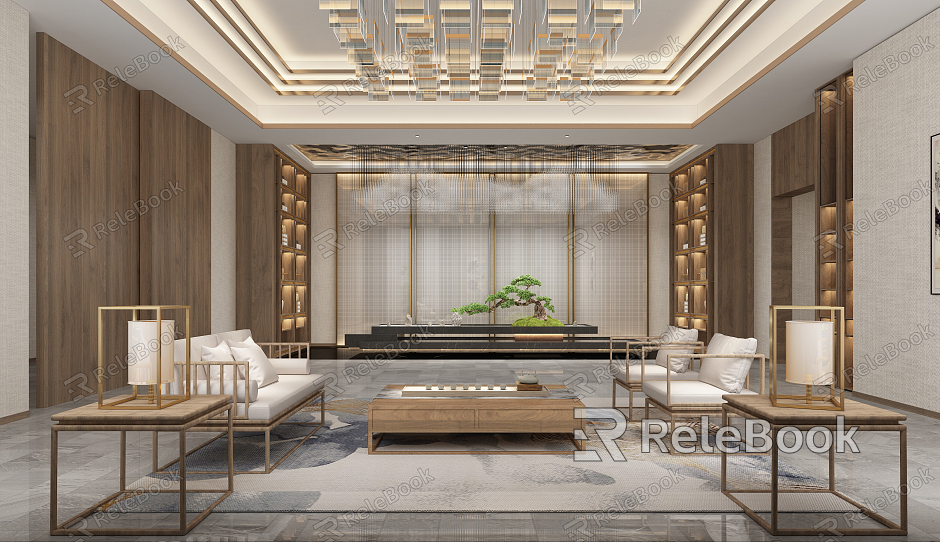 New Chinese Reception Area model