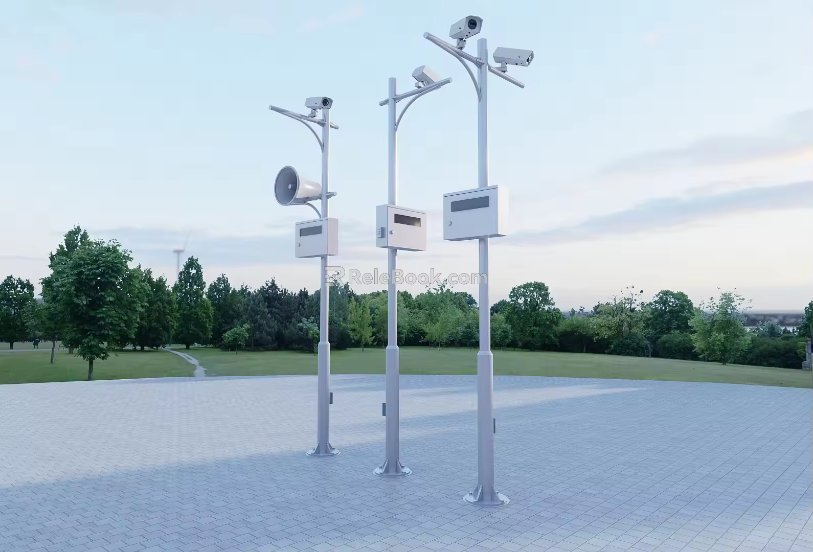 Modern camera site monitoring 3d model