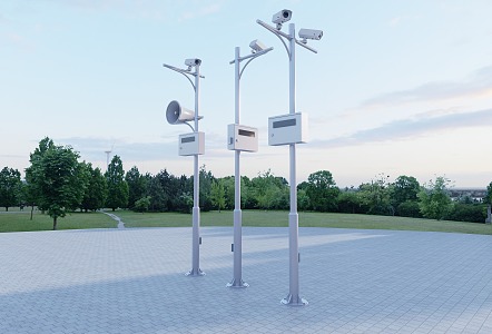 Modern camera site monitoring 3d model