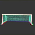 Home Soccer Goal With White Frame Green Red Base And Net For Daily Use