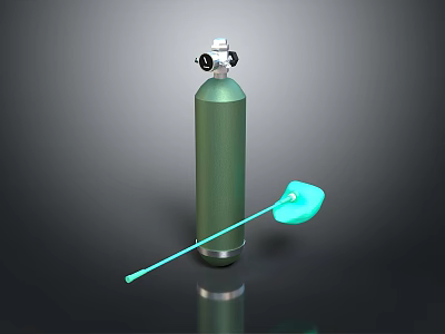 Pressure Tank Science Fiction Tank Gas Tank Gas Tank Hydrogen Cylinder Helium Cylinder Small Bottle Lifestyle Supplies 3d model