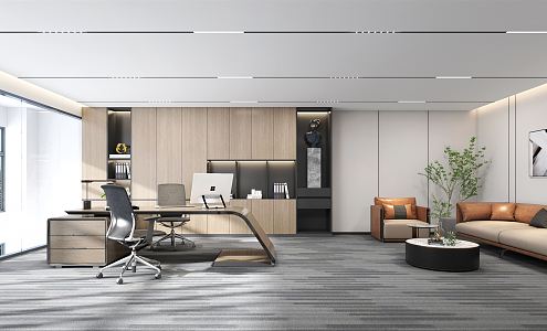 Modern Office Manager Room 3d model