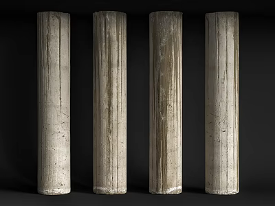 concrete column cylindrical column 3d model