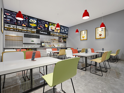 Modern Restaurant Factory Restaurant 3d model