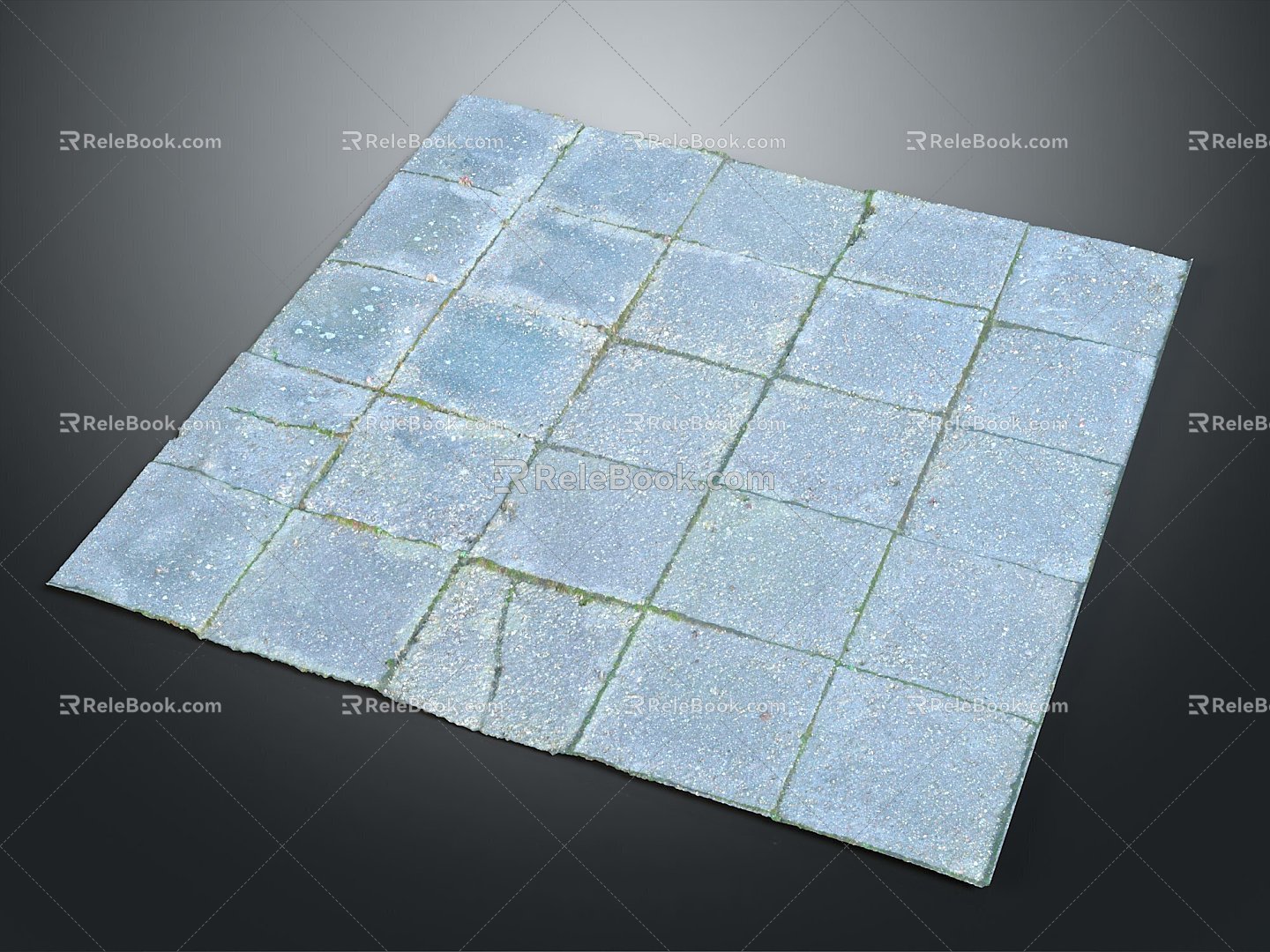 Modern stone road asphalt asphalt asphalt road brick road 3d model