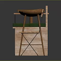 Modern Wooden Outdoor Chair With Green Cushion And Side Tables Benches Outdoor Seating Set