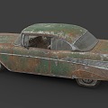 Scrap car abandoned car scrap car broken car 3d model