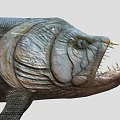 Prehistoric Aquatic Animal With Fierce Appearance Sharp Teeth And Streamlined Body