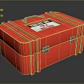 Red Tool Case For Daily Necessities With Work Case Label And Metal Locks