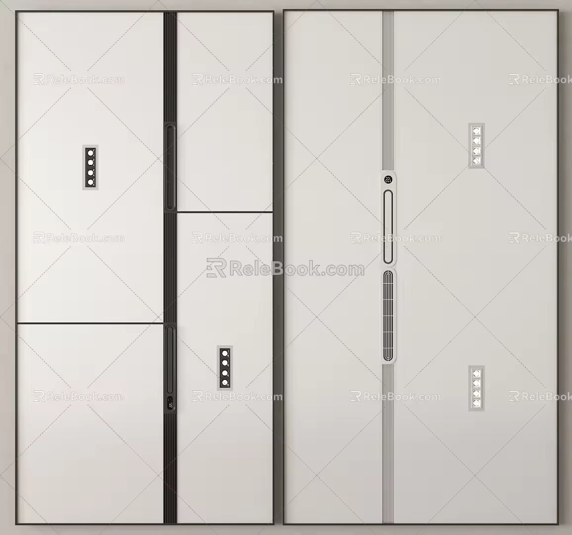 Modern Ceiling Without Main Lights 3d model