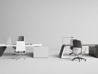 Modern office desk and chair office desk and chair combination 3d model