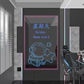 Commercial Gaming Equipment With Game Start Neon Sign And Ergonomic Gaming Chair