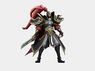 Animation Ancient General Commander Next Generation PBR Realistic Simple Model General 3d model