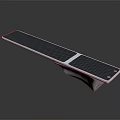 Gymnastics Sports Equipment Balance Beam With Blue Grid Surface And White Base