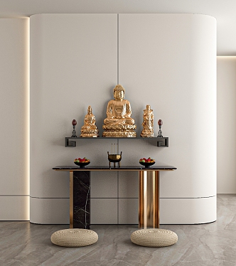 buddha niche background buddha niche buddha position 3d model