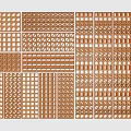 Brown Decorative Panels With Various Geometric Cutout Patterns And Textures 3d model