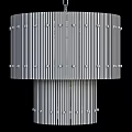 Crystal Chandelier with Gold Frame Multi Tier Transparent Design and Illuminated Glass for Luxurious Interiors