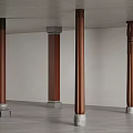 new chinese style column square column 3d model