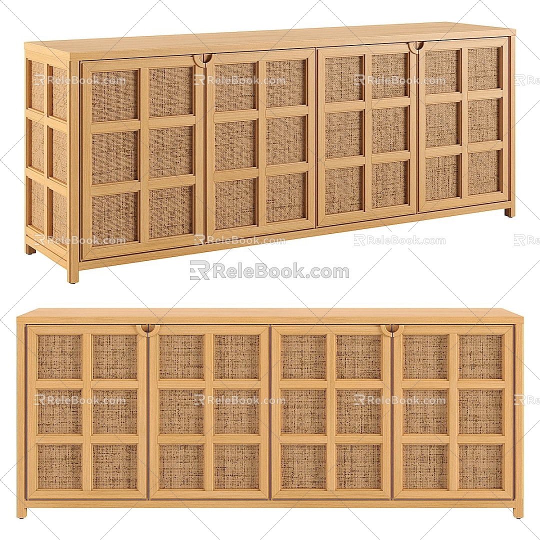 Modern Side Cabinet Sideboard 3d model