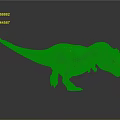 Realistic Tyrannosaurus Rex 3D Model With Green Brown Skin And Open Mouth