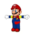 Super Mario Character Doll With Red Hat Blue Overalls Yellow Sleeves And Red Shoes