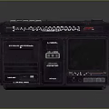 Vintage Purple Electronic Radio Cassette Player With Control Panel And
