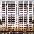 Modern Residential District Simple Multi-storey House 3d model