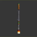 Colorful Graffiti Assault Rifle With Flame Patterns And Multicolored Decorative Design
