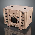 Beige Household Device With Multiple Ports Control Panel And Display Screen For Daily Use