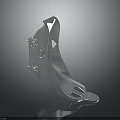 Silver Metal Mechanical Part With Holes Brackets And Smooth Surface