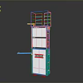 TIGER Industrial Mechanical Device With Blue White Structure And Red Safety Guardrail