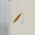 Elevator Corridor Design With Modern Pendant Light And Blinds 3d model